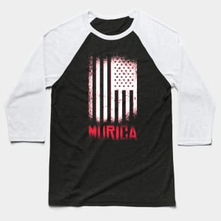 Murica American Flag Baseball T-Shirt